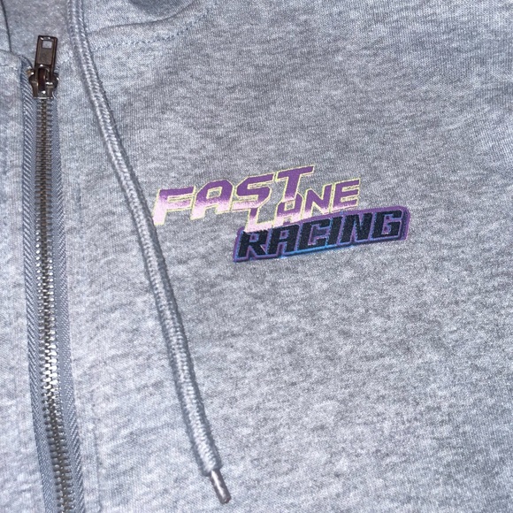 SOLD - Streetwear Society Zip Up Hoodie with graphics on back - Picture 3 of 8